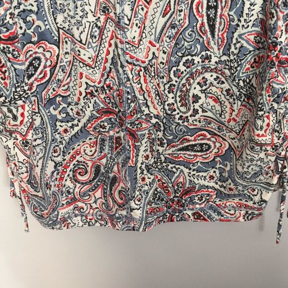 T by Talbots | Women’s Red/White/Blue Paisley Print Sleeveless Dress Sundress M - Picture 7 of 13